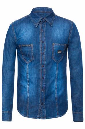Logo-embroidered denim shirt, zdjęcie 1 Logo-embroidered denim shirt od Philipp Plein